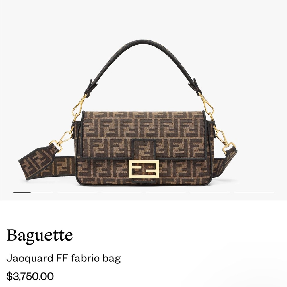 FENDI BAGUETTE Jacquard FF fabric bag